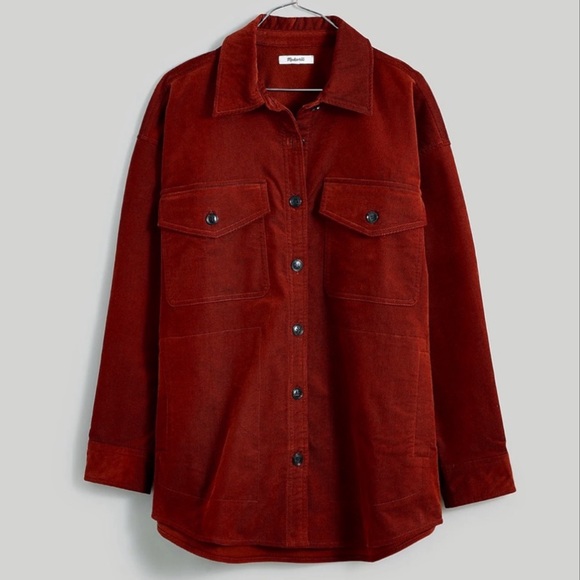 NWT Madewell Corduroy Twill Oversized Shirt Jacket - Picture 2 of 14
